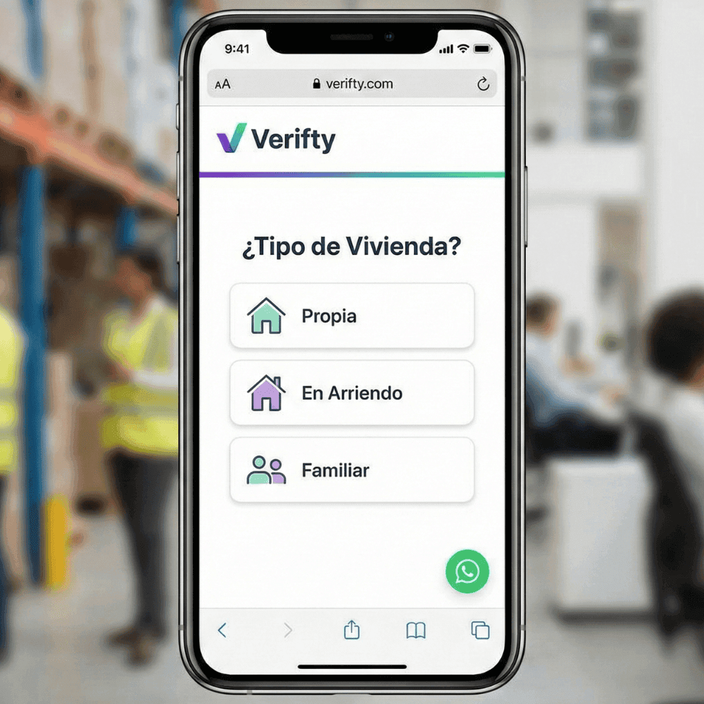 Interfaz de encuesta sociodemográfica en celular vía WhatsApp