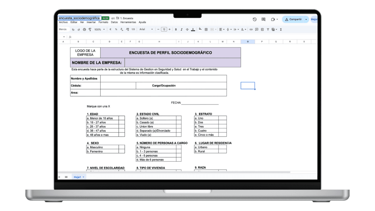 Vista previa de Encuesta de Perfil Sociodemográfico