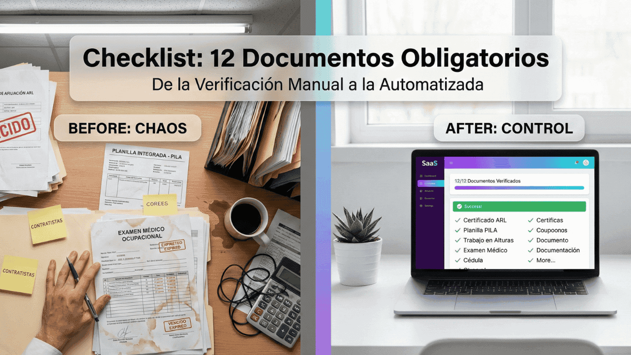 Imagen de portada para Checklist: 12 Documentos que DEBES Verificar Antes de Autorizar Ingreso a Obra
