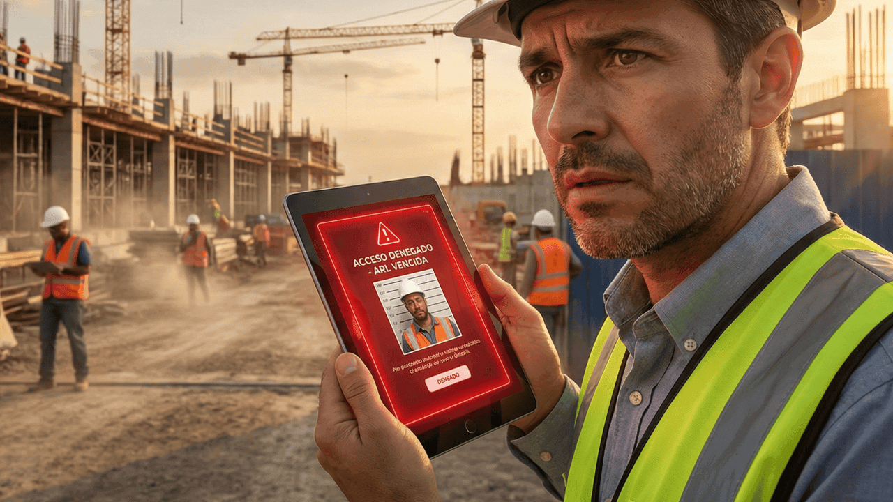 Imagen de portada para El riesgo oculto de no verificar en tiempo real la documentación (ARL, EPS, Contratos, entre otros) de los empleados propios o de contratistas, antes de ingresar a obra